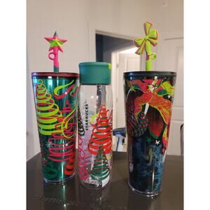 Starbucks Toppers Holiday Ribbons Trees Collection